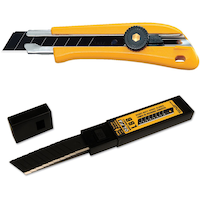 Couteau utilitaire robuste à lame cassable avec lames en prime OLFABN-L/LBB10 1092961, 18 mm, jaune/noir Composite_or_Mixed