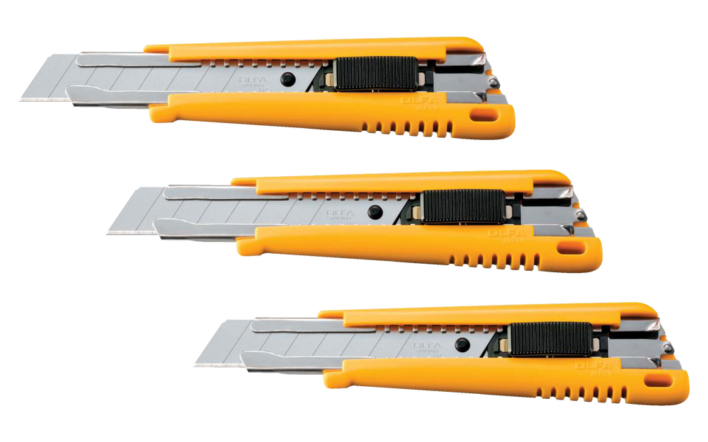 OLFA EXLCP3 1107373 AutoLock Heavy Duty Snapoff Utility Knives, 18