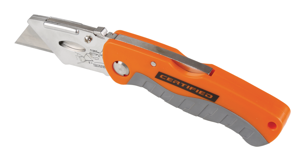 Certified Folding Blade Utility Knife, Orange, 5 Blades Canadian Tire