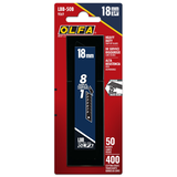 OLFA LBB-50B 9069 Pro Ultra-Sharp Snap-Off Blades, 18-mm, Black, 50-pk Front_Flat