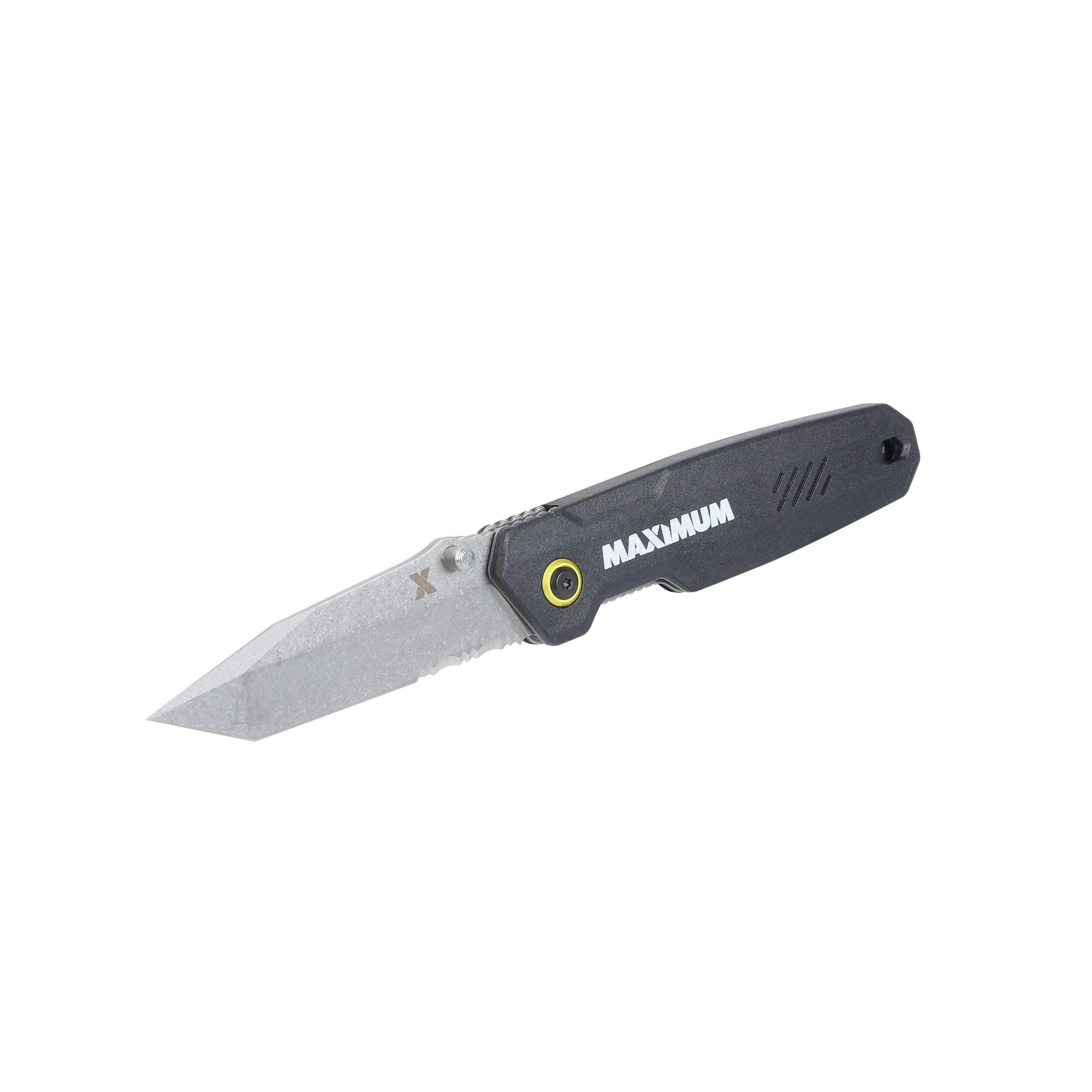 MAXIMUM Sport Utility Knife, Black Front_Angled_Left