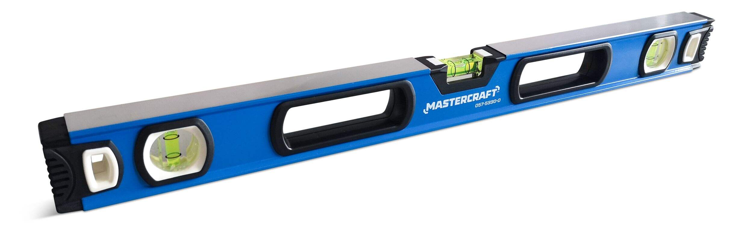 Mastercraft Aluminum Box Level, 24-in, Blue Front_Angled_Right