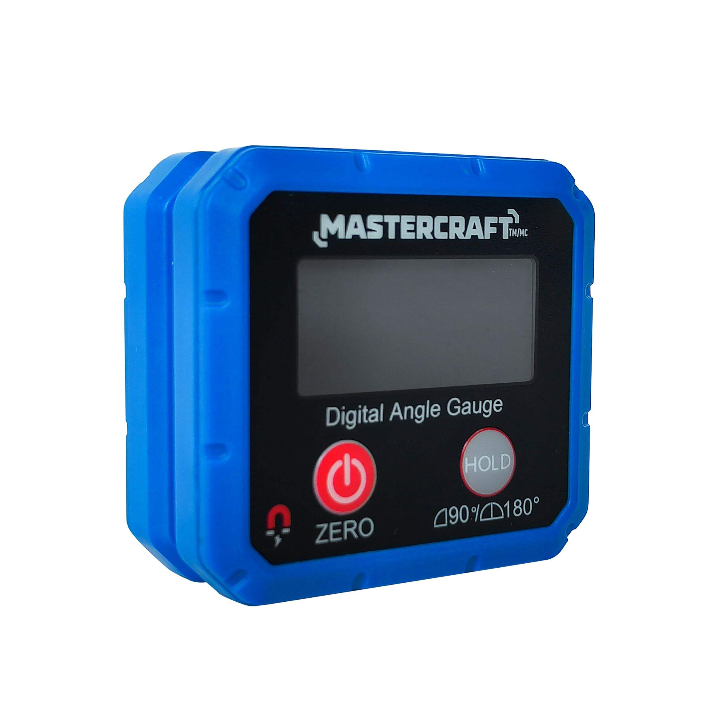 Mastercraft Digital Angle Level with Carrying Case and Batteries Front_Three_Fourths_Angled_Right