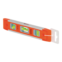 Certified Aluminum Torpedo Spirit Level, 9-in, Orange Front_Angled_Left