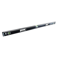 MAXIMUM Aluminum Magnetic Box Spirit Level, 48-in, Black Front_Angled_Right