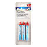 Mastercraft Professional Lumber Crayons, Red, 3-pk Front_Flat