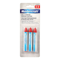 Mastercraft Professional Lumber Crayons, Red, 3-pk Front_Flat