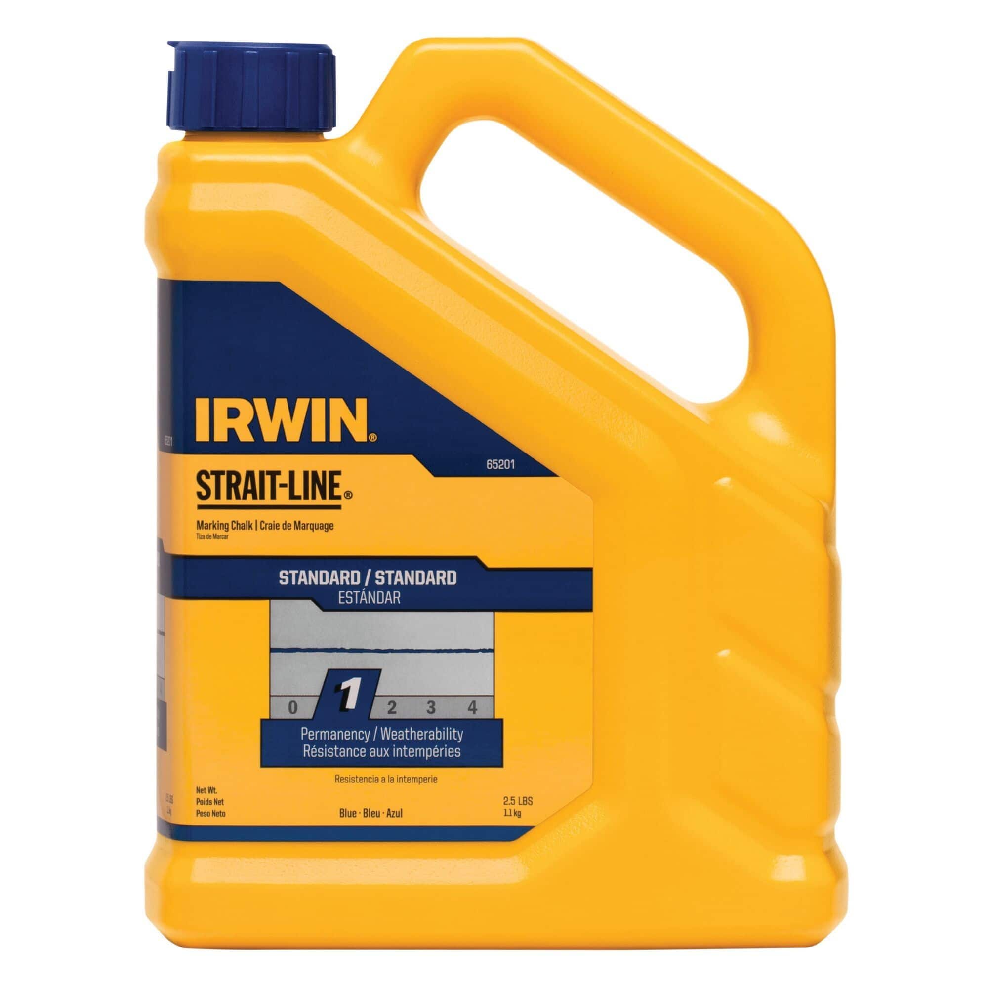 IRWIN 65201 Strait-Line Standard Marking Chalk Refill, Blue, 2.5-lb