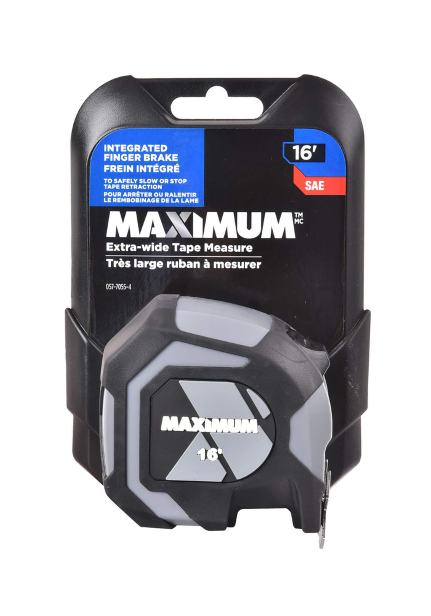 MAXIMUM Tape Measure, 16-ft Front_Flat