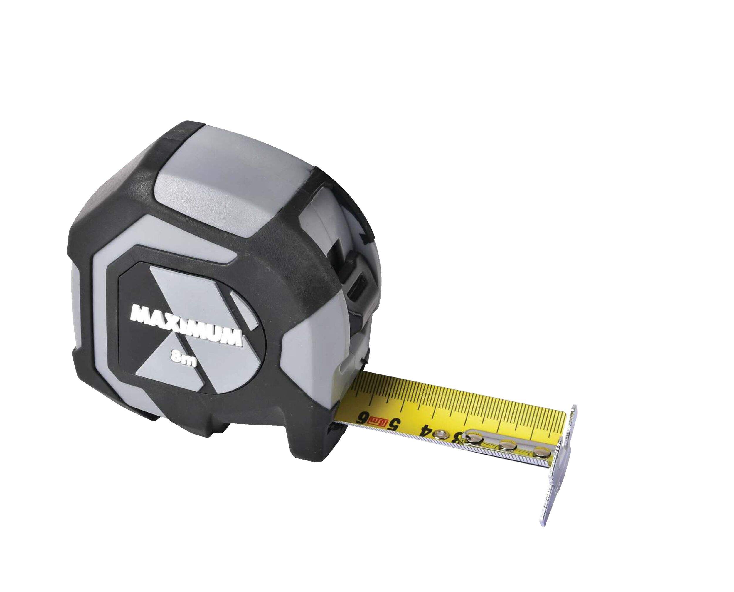 MAXIMUM Metric Tape Measure, 8 m Front_Three_Fourths_Angled_Left