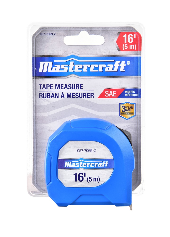 Mastercraft Classic Tape Measure, 16ft/5 m Canadian Tire