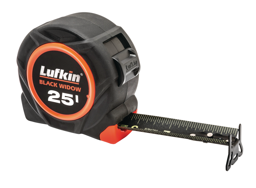 Lufkin Black Widow Tape Measure, 25-ft