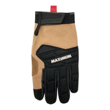 MAXIMUM Duck Canvas Gel Pro Velcro Cuff Hybrid Glove, Beige/Black, Assorted Sizes Back_Flat