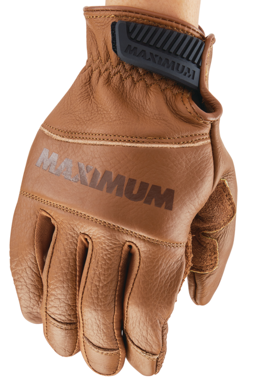 MAXIMUM Mesh Heavy-Duty Impact Velcro Cuff Glove, Black/Red, Assorted Sizes