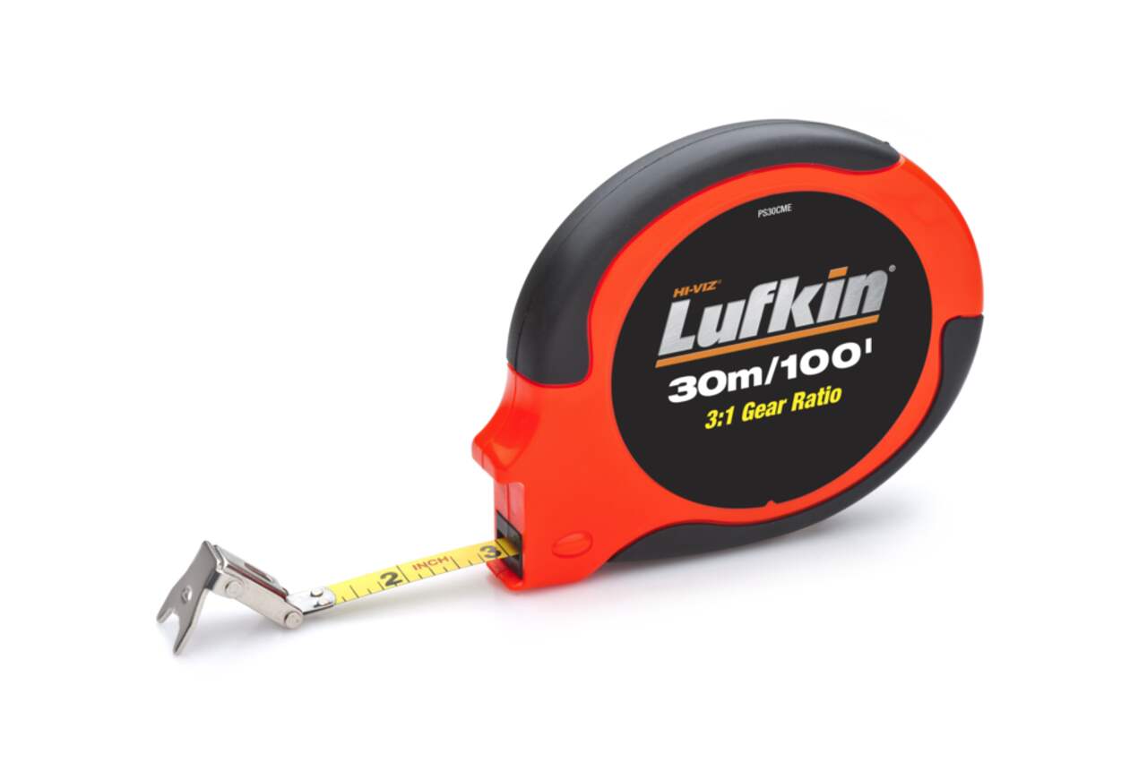 Lufkin ST100 Crescent Fibreglass Long Tape Measure, 100-ft