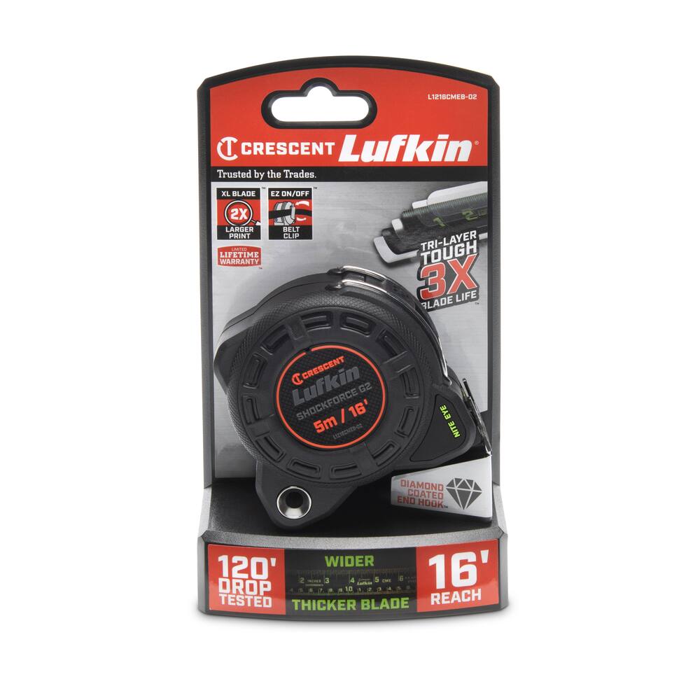 Lufkin Shockforce G2 Nite Eye Tape Measure, 16-ft/5-m | Canadian Tire