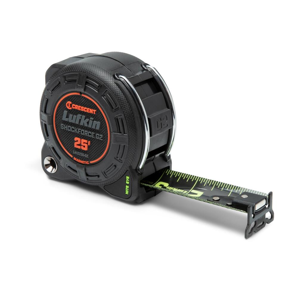 Lufkin Shockforce G2 Nite Eye Magnetic Tape Measure, 25-ft | Canadian Tire