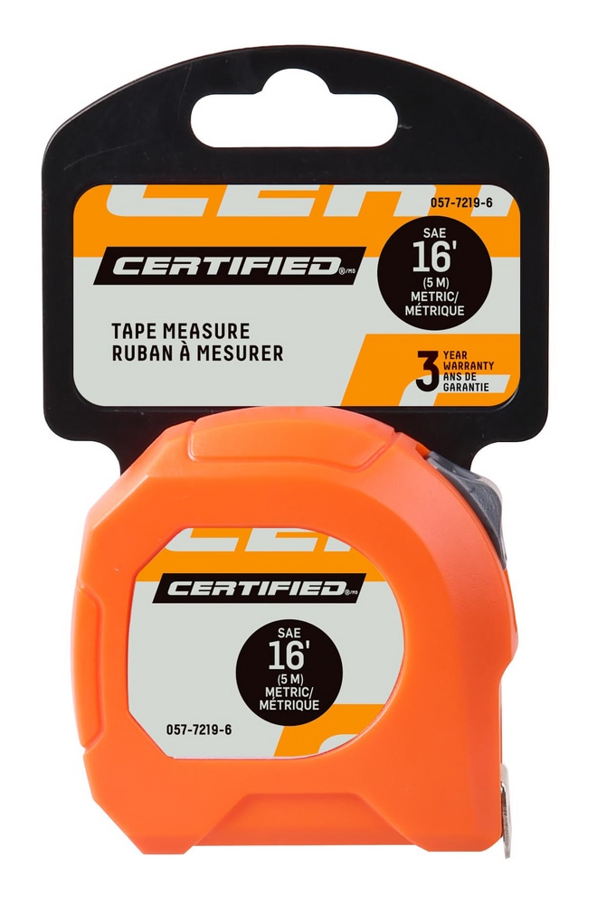 Certified Tape Measure, 16ft/5m Canadian Tire