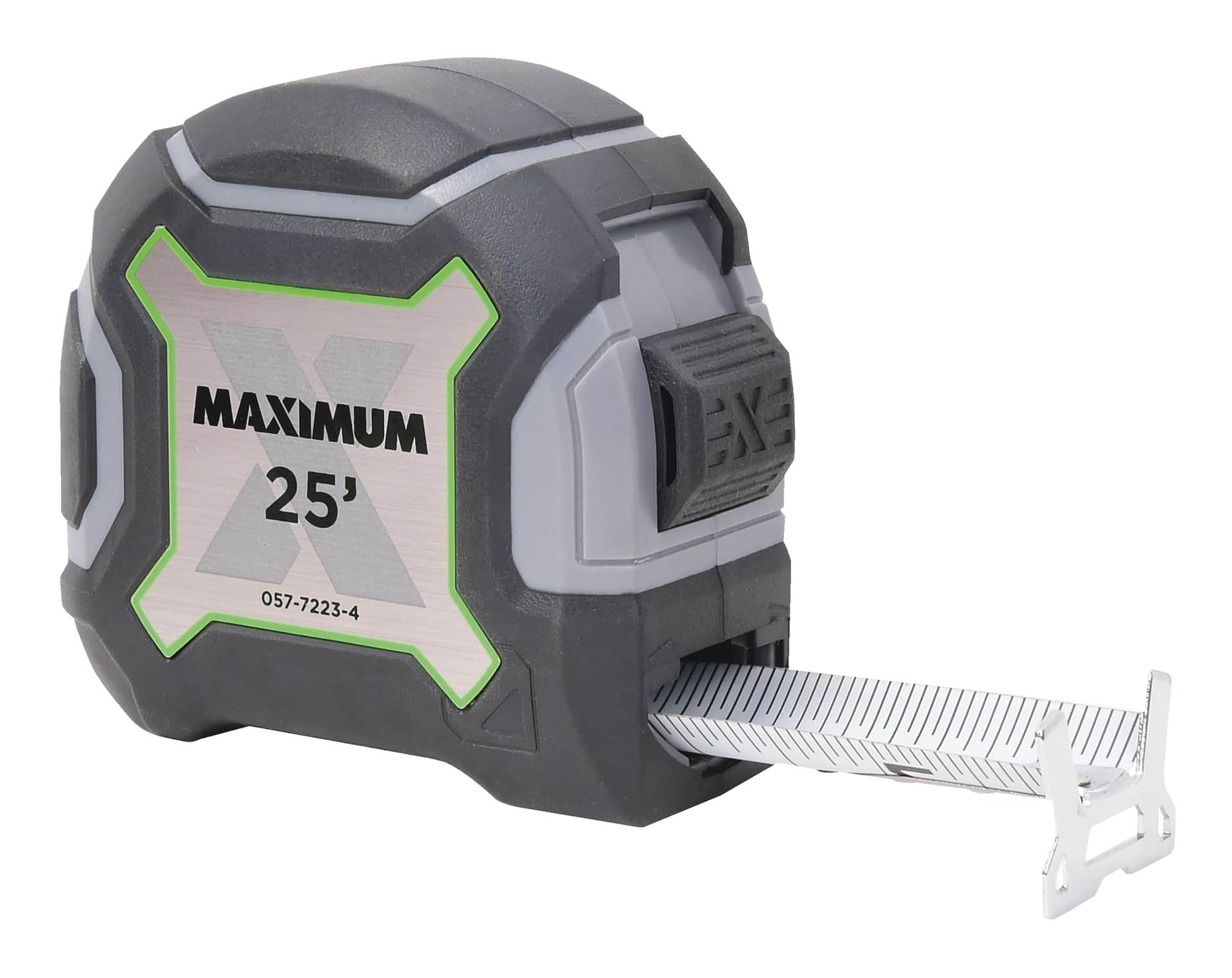MAXIMUM Compact Tape Measure, 25-ft