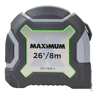 MAXIMUM Tape Measure, 26-ft Front_Flat
