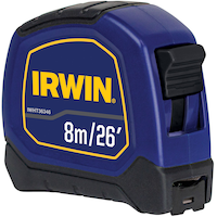 IRWIN IWHT36346 Bi-Material Tape Measure, 26-ft Front_Angled_Right