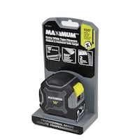 MAXIMUM Tape Measure with Double Side Printing, 16-ft. 150' drop tested Front_Three_Fourths_Angled_Left