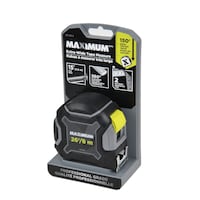 MAXIMUM Tape Measure with Double Side Printing, 26-ft/8m, 150-ft drop tested Front_Three_Fourths_Angled_Left