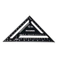 MAXIMUM Plastic Heavy-Duty ABS Square, 12-in, Black Front_Flat