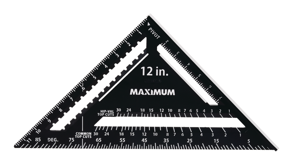 MAXIMUM Plastic HeavyDuty ABS Square, 12in, Black Canadian Tire