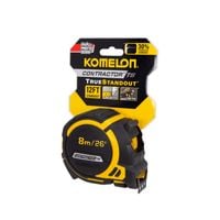 Komelon Wide Blade Contractor Tape Measure, 26-ft Front_Angled_Left