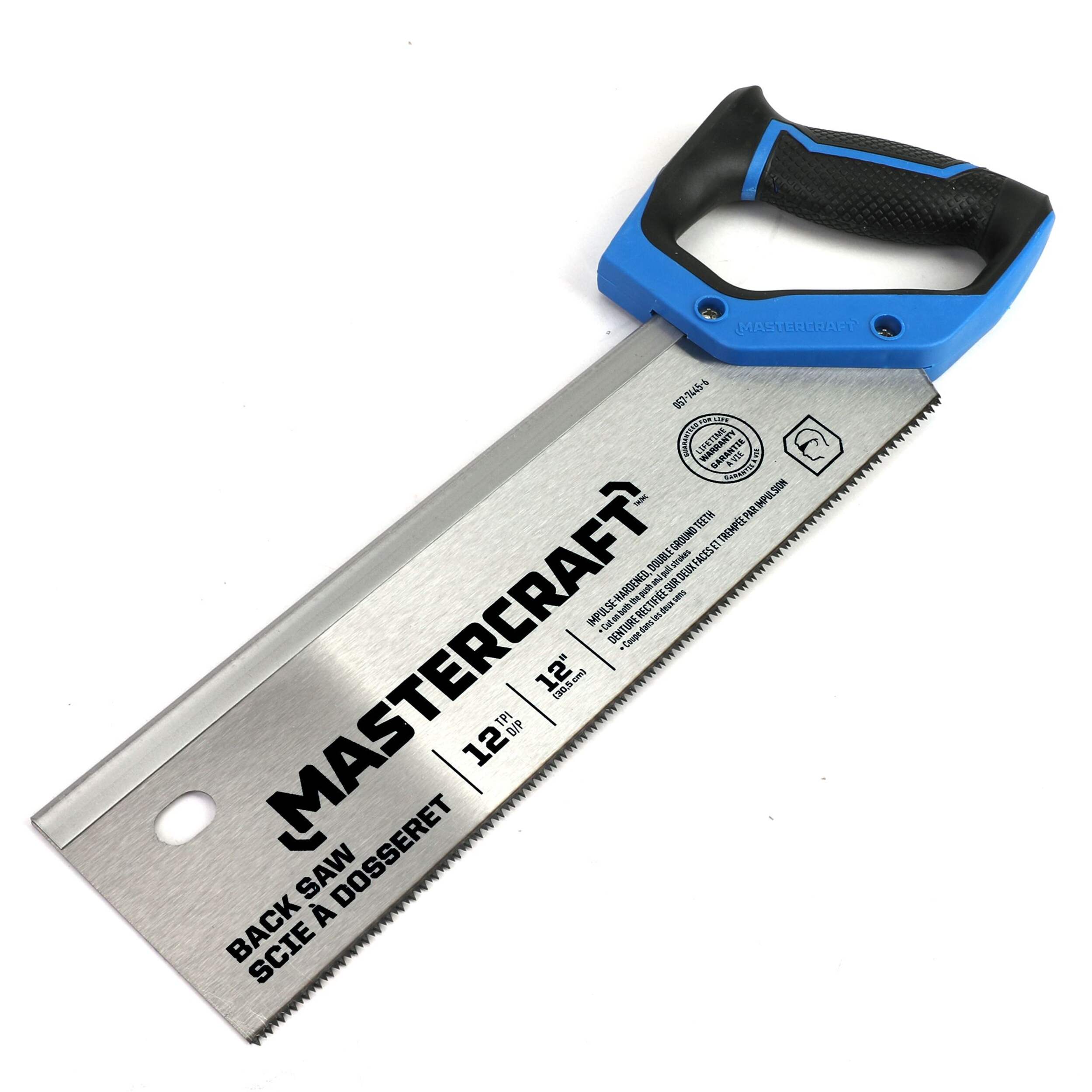 Mastercraft 12-TPI Back Saw, 12-in Front_Three_Fourths_Angled_Left