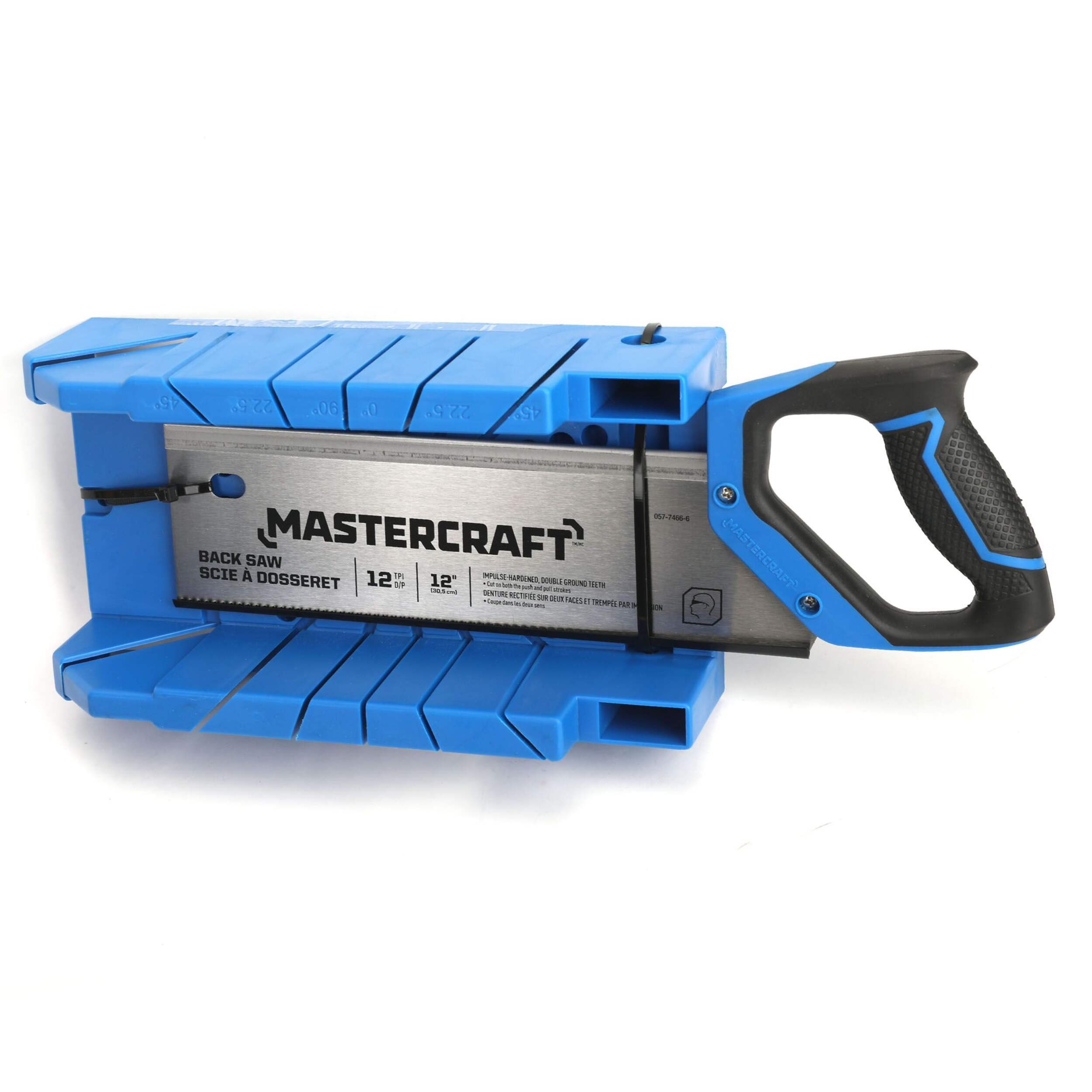 Mastercraft Mitre Box with 12-TPI Back Saw, 12-in Side_Left