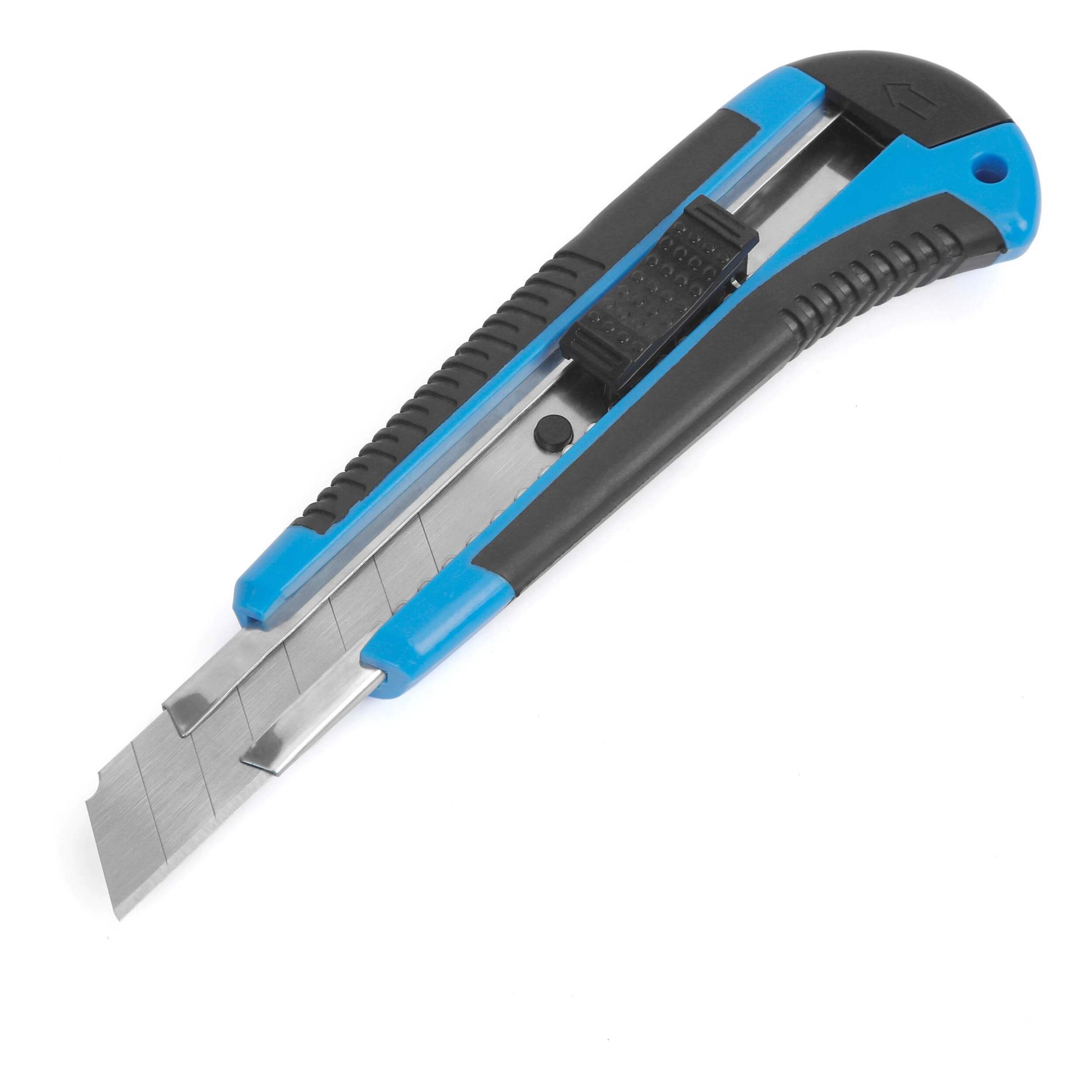 Mastercraft Snap-Off Utility Knife, 18-mm, Black/Blue Overhead_Plunge