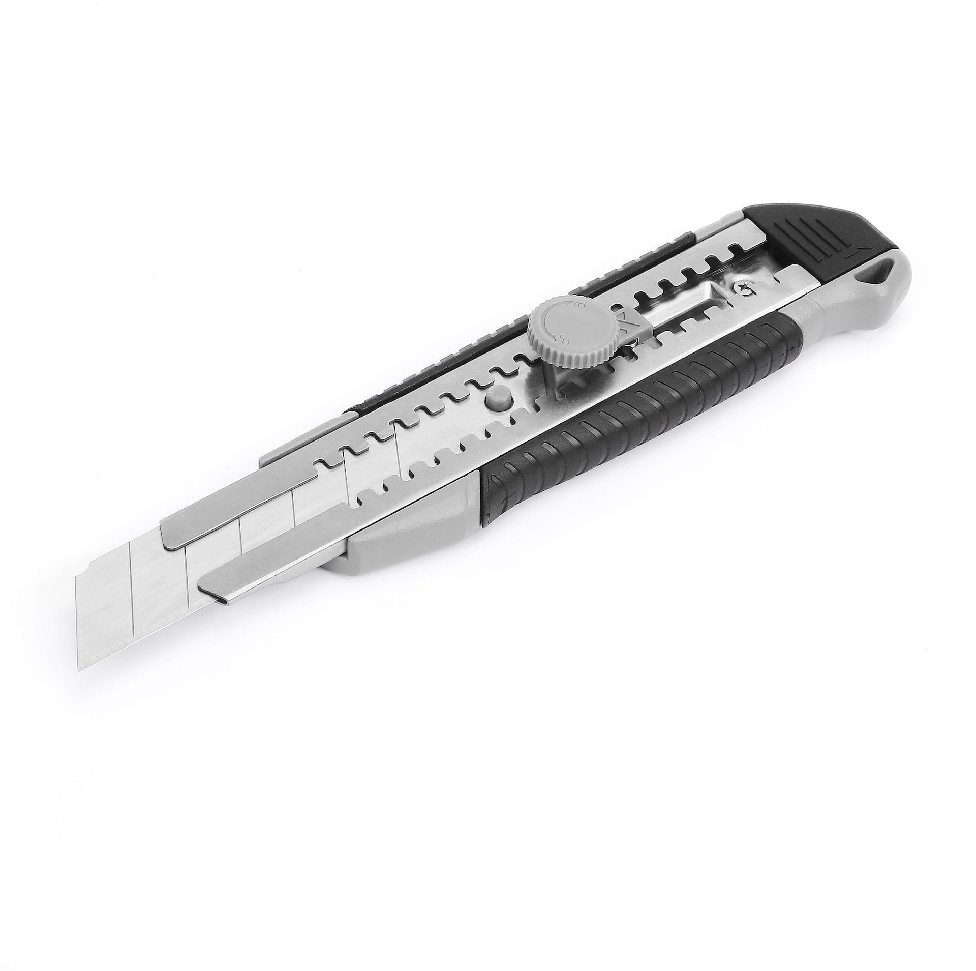 MAXIMUM Snap-Off Utility Knife, 25-mm, Silver/Black