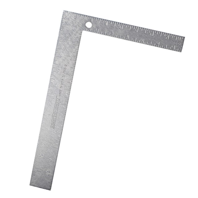 Mastercraft Stainless Steel Carpenter Square, 8 x 12 x 1/16-in, Sliver ...