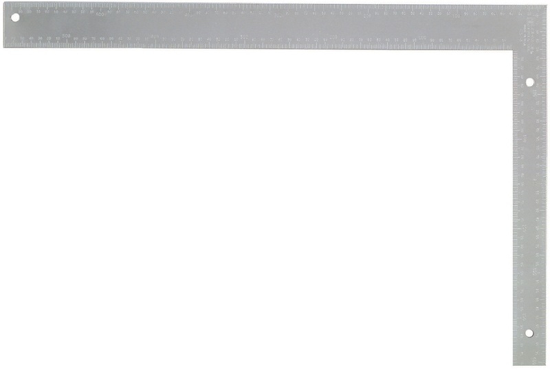Mastercraft Stainless Steel Carpenter Square, 16 x 24 x 1/16in, Silver