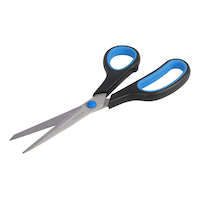 Mastercraft Stainless-Steel Scissors, 8-in, Black/Blue Front_Angled_Left