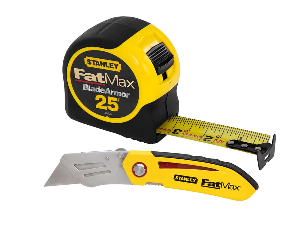 Stanley knife store and tape measure