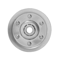 Poulie de porte de garage en acier galvanisé Ideal Security, 3 po Front_Flat