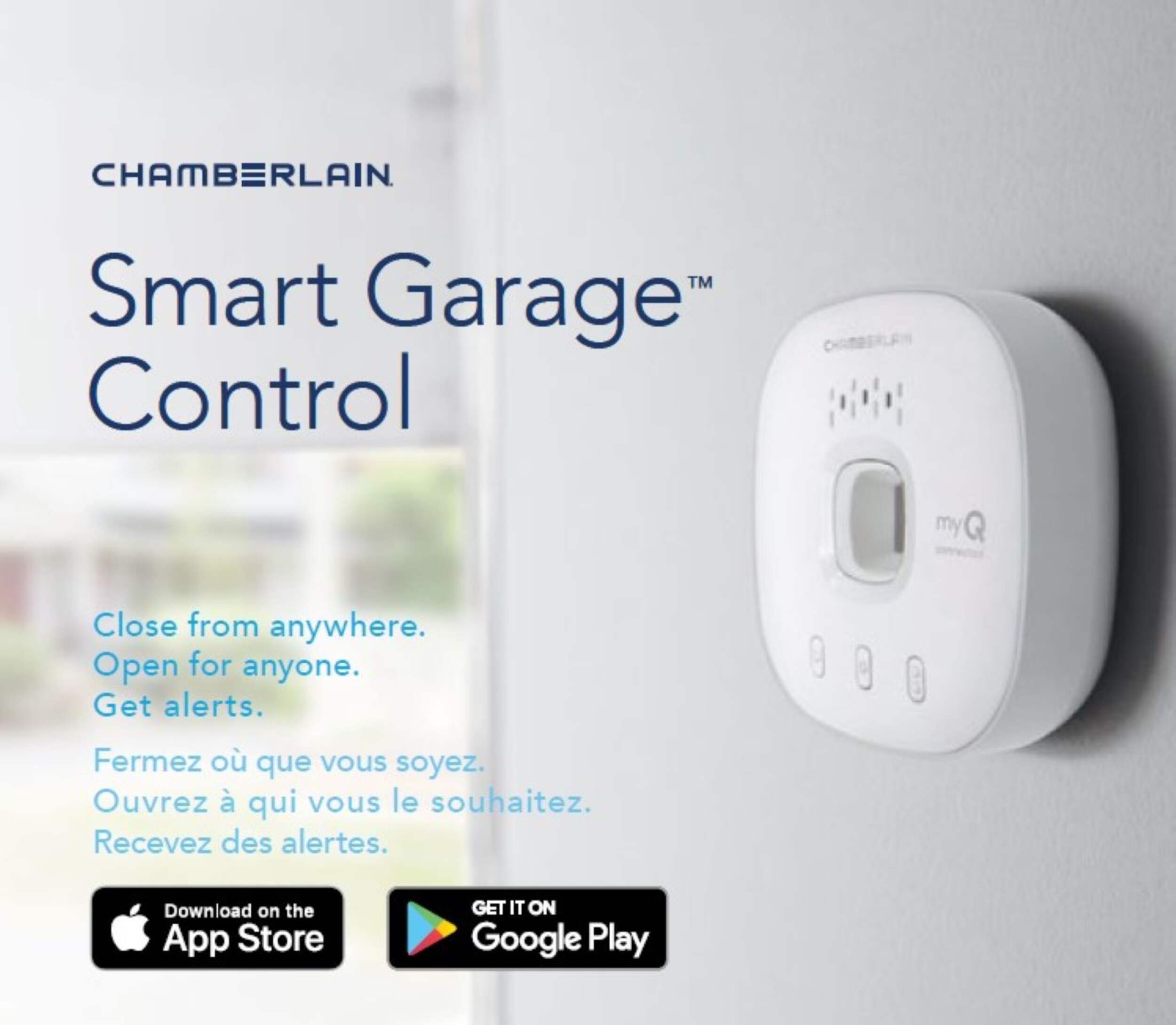 Concentrateur sans fil WiFi Chamberlain MYQG0401 MyQ pour porte de