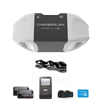 Ouvre-porte de garage à entraînement à courroie ultra silencieux avec Wi-Fi Chamberlain B2405C, 1/2-HP