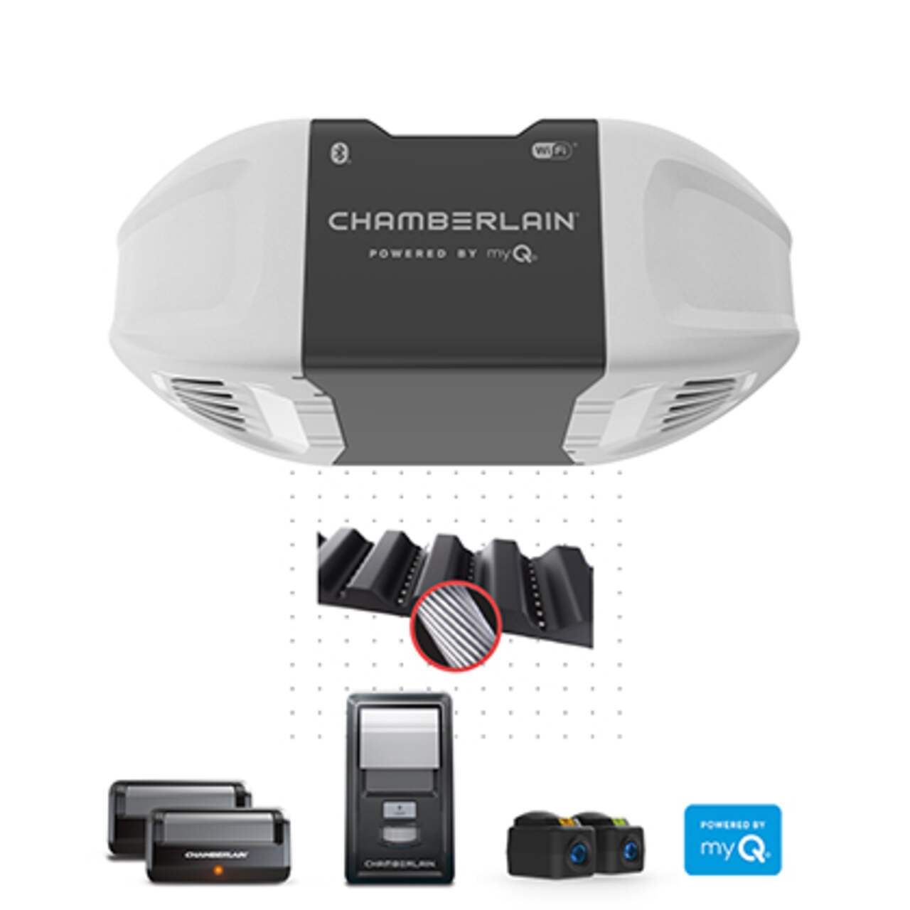 Chamberlain B4505TC 3 4 HP Ulta Quiet Belt Drive Garage Door