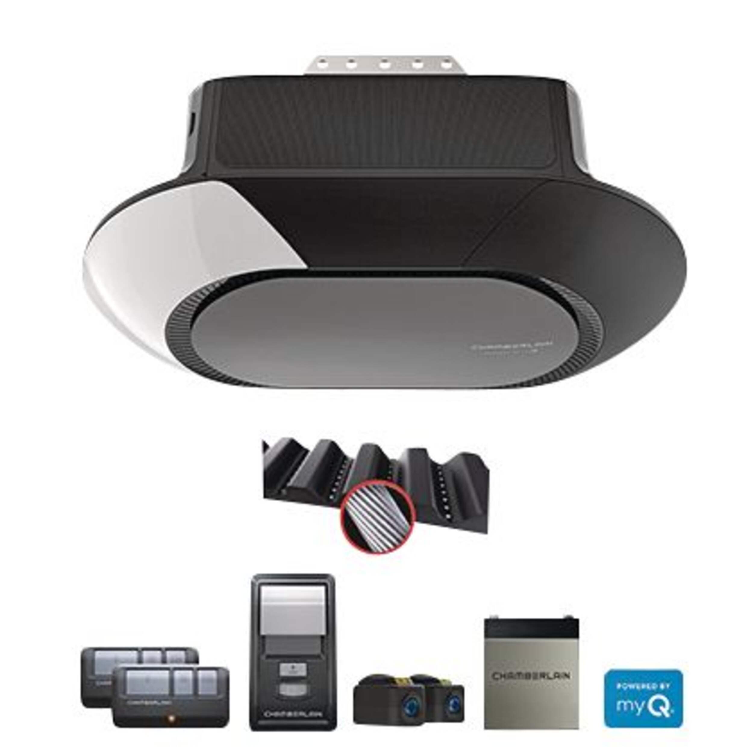 Ouvre-porte de garage ultra silencieux avec Wi-Fi Chamberlain B4613TC, 3/4 HP Composite_or_Mixed