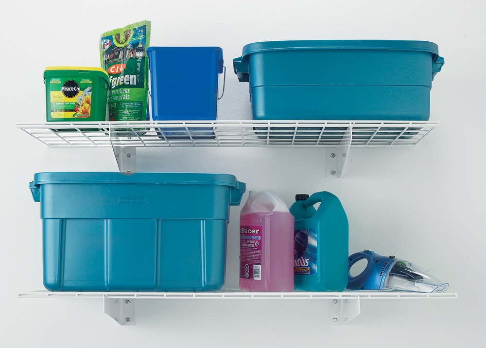 Mastercraft Metal Wire Heavy Duty Wall Shelves, 15 x 45in, Up to 181