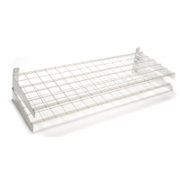 Mastercraft Metal Wire Heavy Duty Wall Shelves, 15 x 45-in, Up to 181-kgs Front_Three_Fourths_Angled_Right