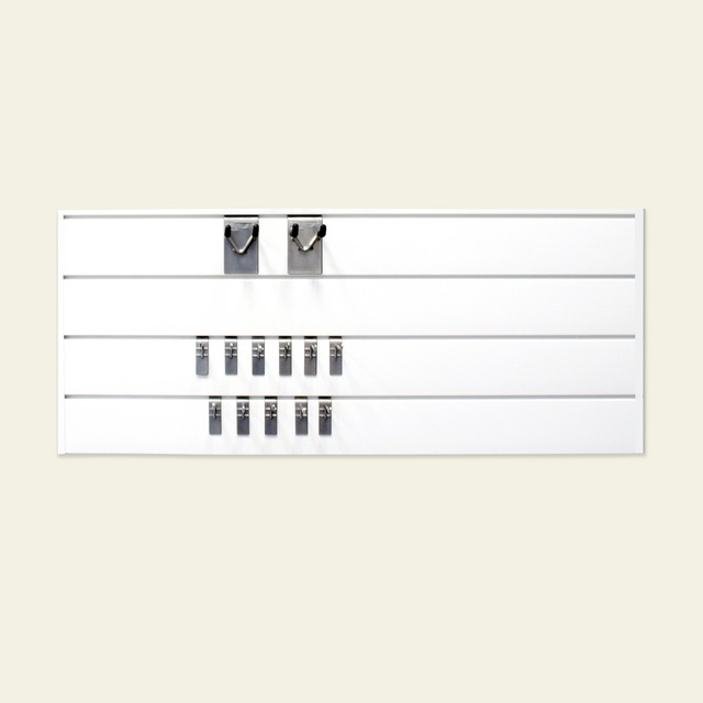 Mastercraft Slat / Track Wall Storage Panels, 6.6 sq.ft. with 15 Hooks