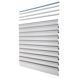 Panneaux muraux de rangement à lamelles/rails Mastercraft, 16 pi2 , paq. 10 Front_Three_Fourths_Angled_Left