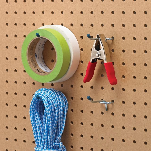 Mastercraft Pegboard Straight Hooks, fits 1/8in & 1/4in Pegboards, 2