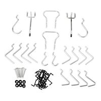 Mastercraft Peg Hook Kit, fits 1/8-in & 1/4-in Pegboards, 20-pc Composite_or_Mixed
