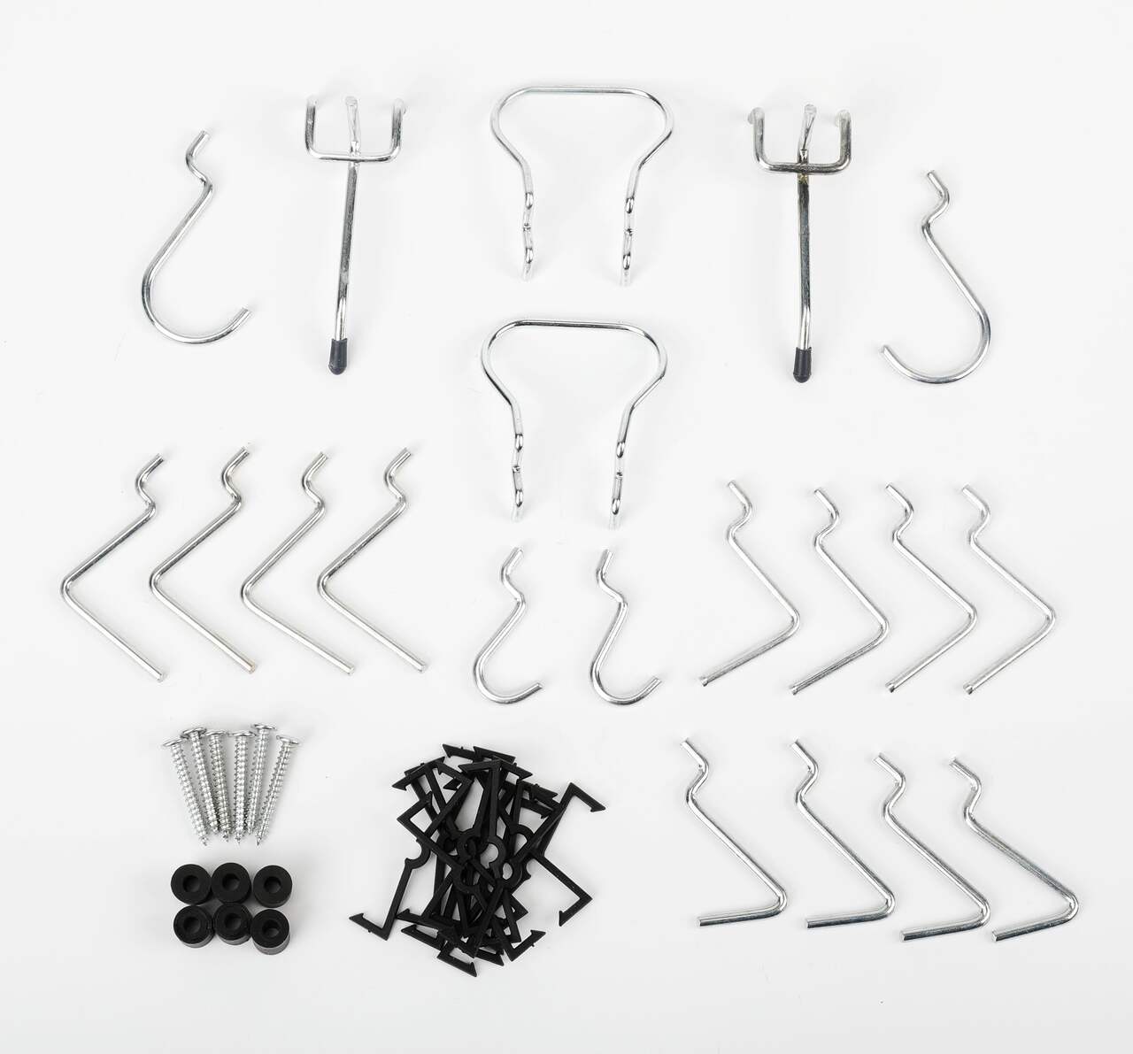 Mastercraft Peg Hook Kit, fits 1/8-in & 1/4-in Pegboards, 20-pc